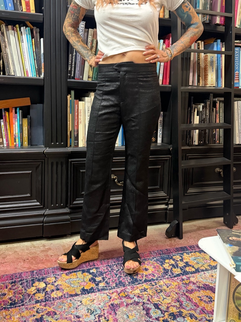 Isabel Marant Black and Cream Lined Skirt
